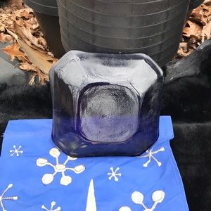 Iridescent Square Octagon Blue Green Candy Dish Decor 7”x7”x1.5”